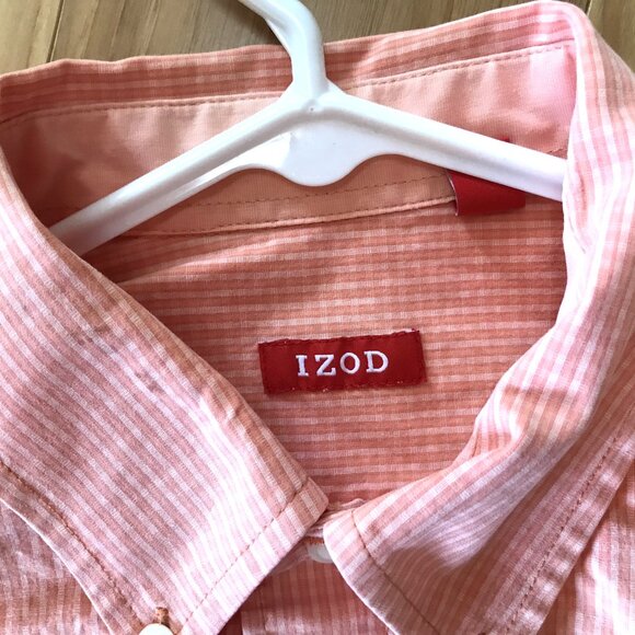 Painted Shirt, Autumn Theme, Size L:  Fall Pumpkin, Ombre Bleached Button-Down - Picture 4 of 10